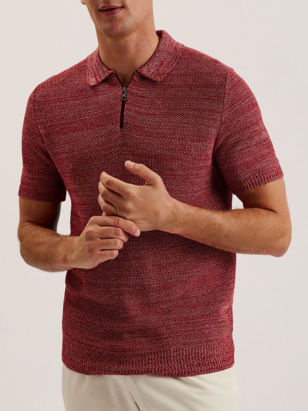 

Ted Baker Men Polo Collar Pockets T-shirt, Red