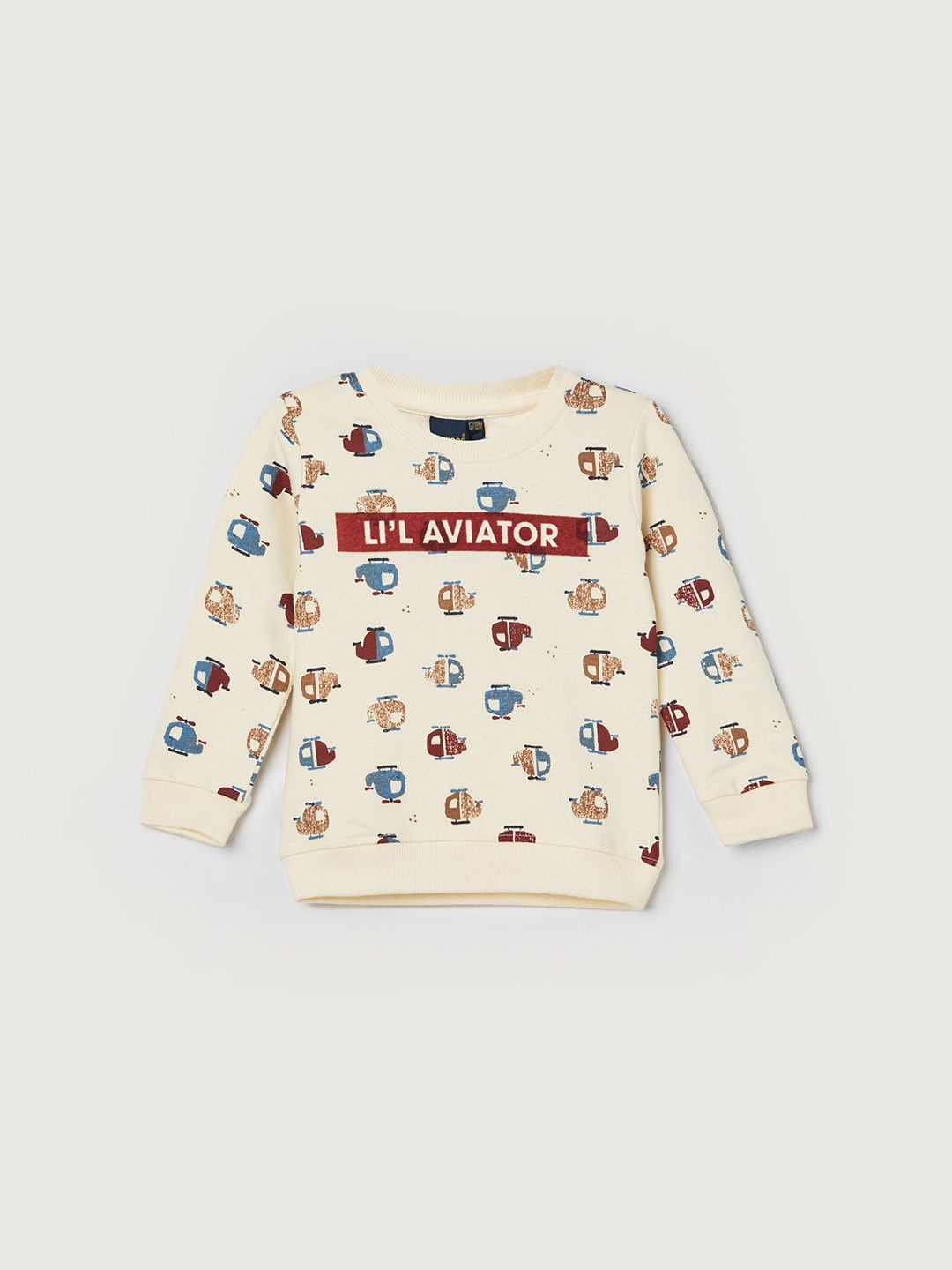 

Juniors by Lifestyle Boys Printed Sweatshirt, Off white