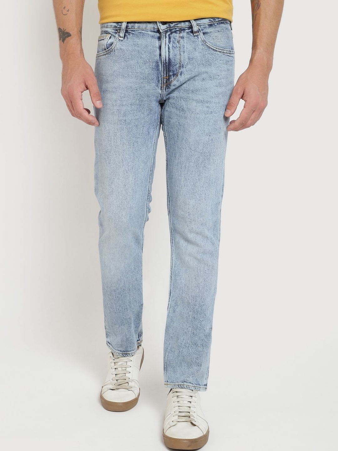

GUESS Men Slim Fit Washed Heavy Fade Jeans, Blue