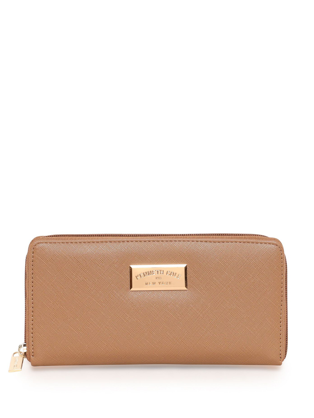 

Kenneth Cole Women PU Zip Around Wallet, Brown