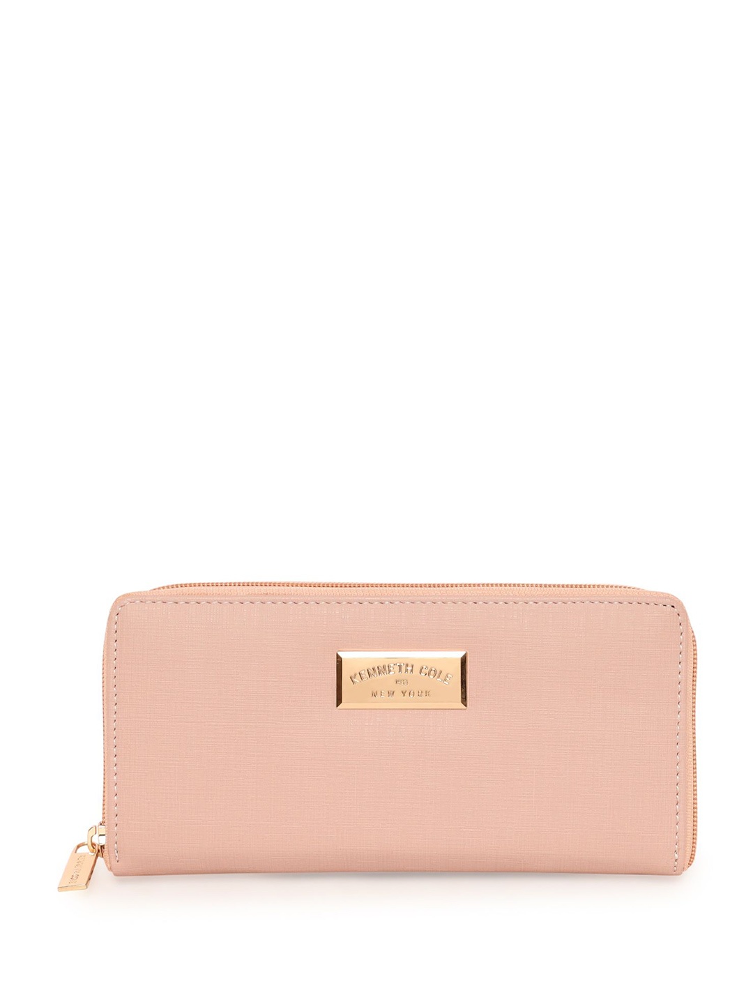 

Kenneth Cole Women PU Zip Around Wallet with RFID Blocking, Pink