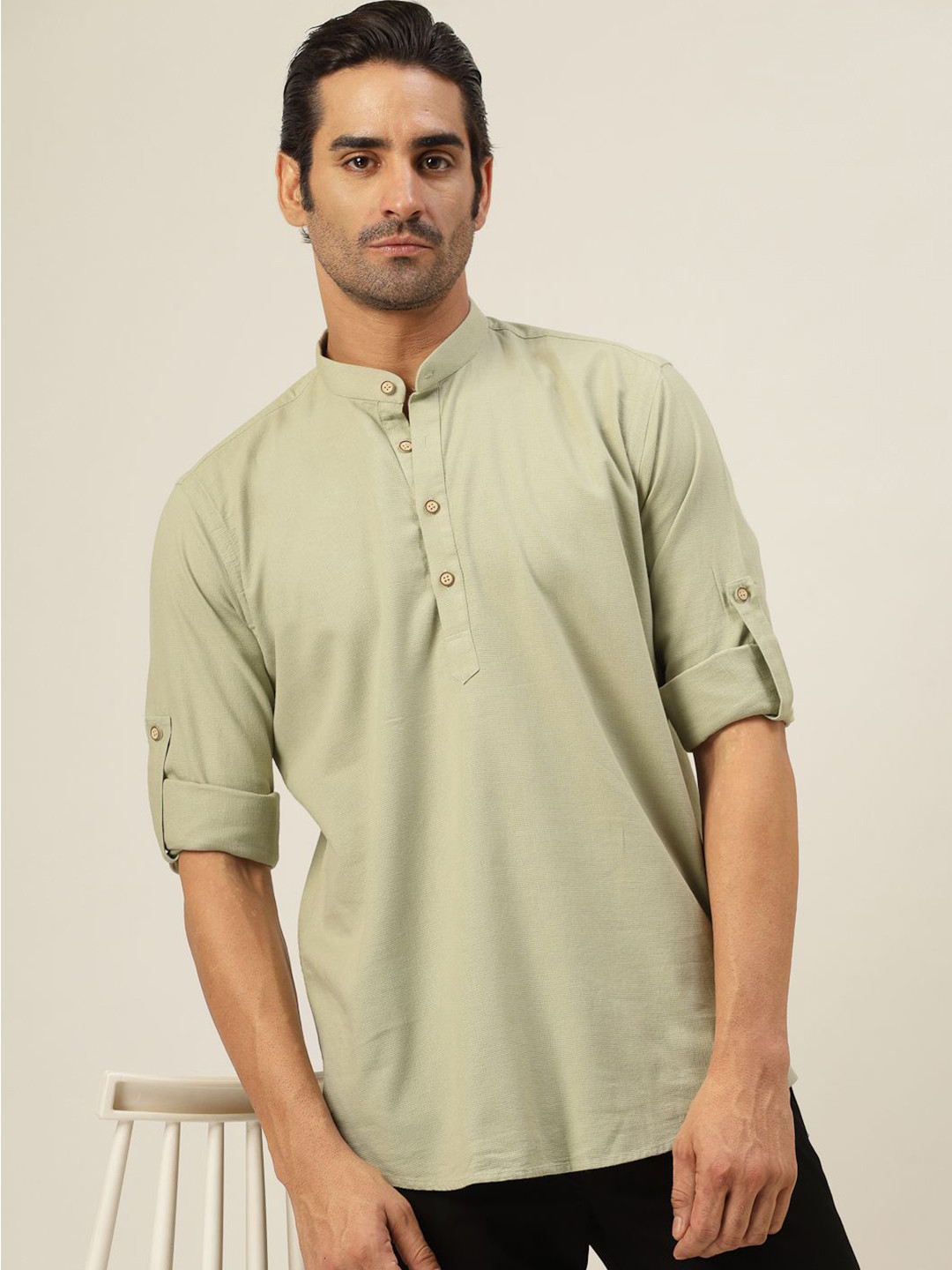 

JADEBERRY Men Classic Slim Fit Opaque Casual Shirt, Green