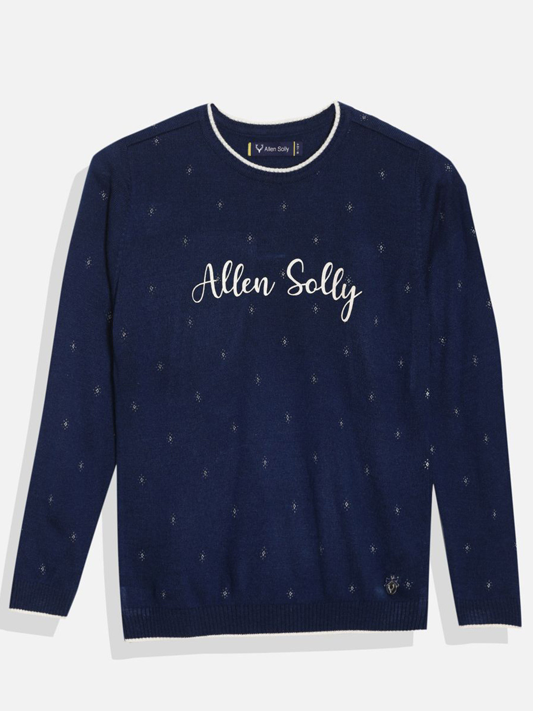 

Allen Solly Junior Girls Embroidered Pullover with Embroidered Detail, Navy blue