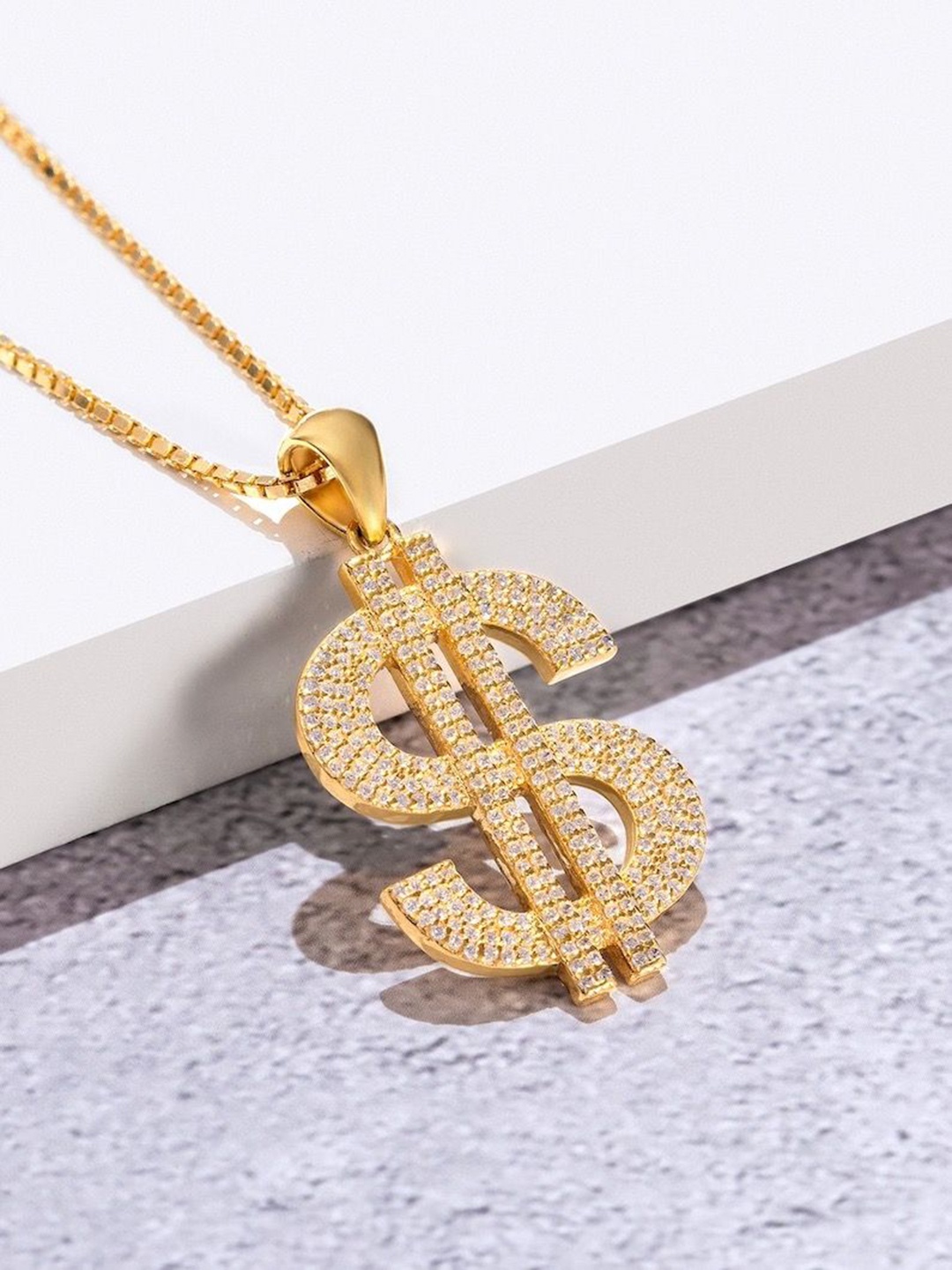

ORIONZ Contemporary Pendants with Chains, Gold