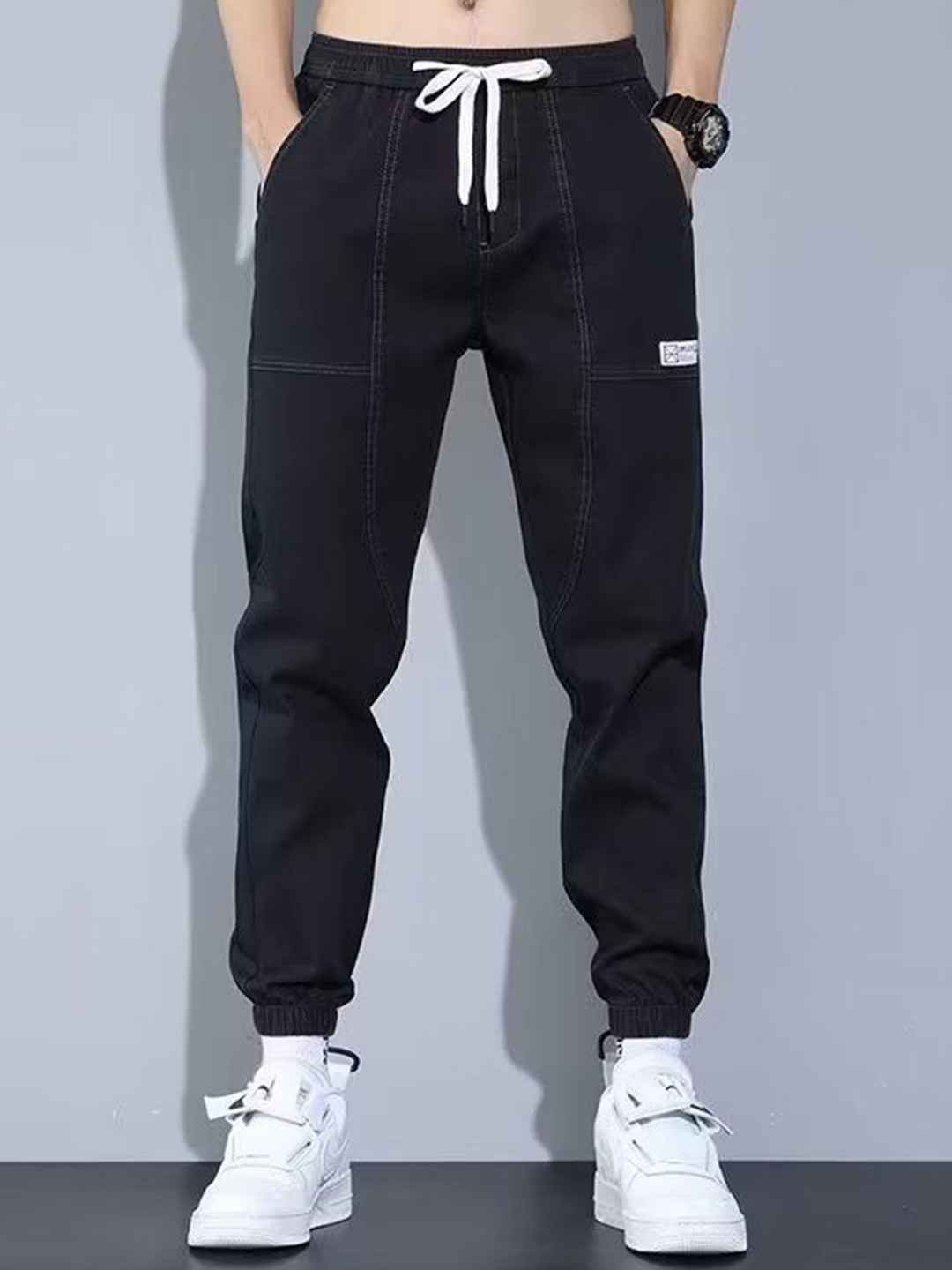 

StyleCast Men Jogger Mid-Rise Jeans, Black