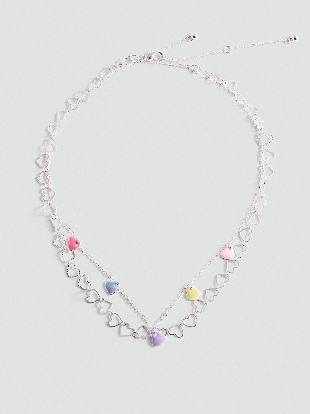 

Mango Kids Girls Set of Link Chains, Silver