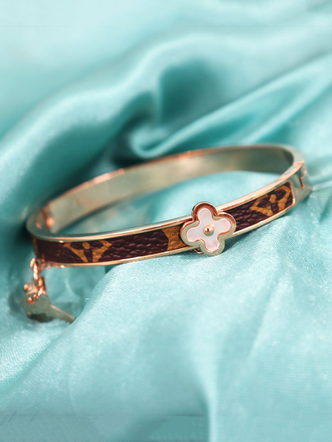 

KRENOZ Women Rose Gold-Plated Bangle-Style Bracelet
