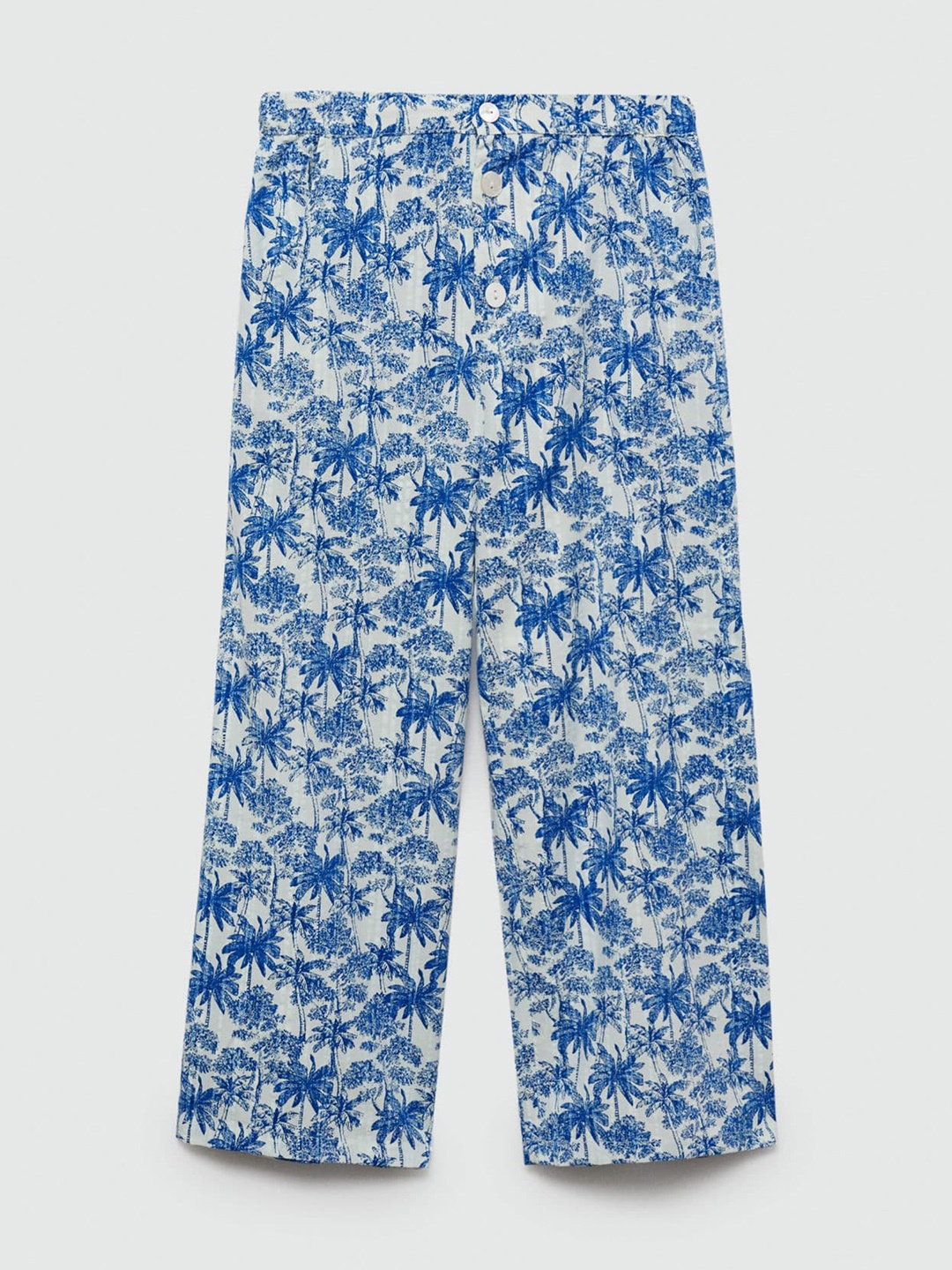 

Mango Kids Girls Tropical Printed Trousers, White