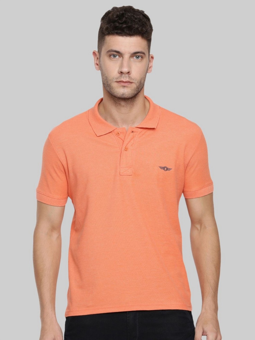 

Force NXT Men Solid Polo Collar Cotton T-Shirt, Coral