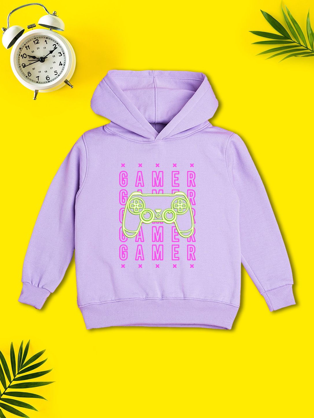 

NUSYL Boys Printed Hooded Sweatshirt, Purple