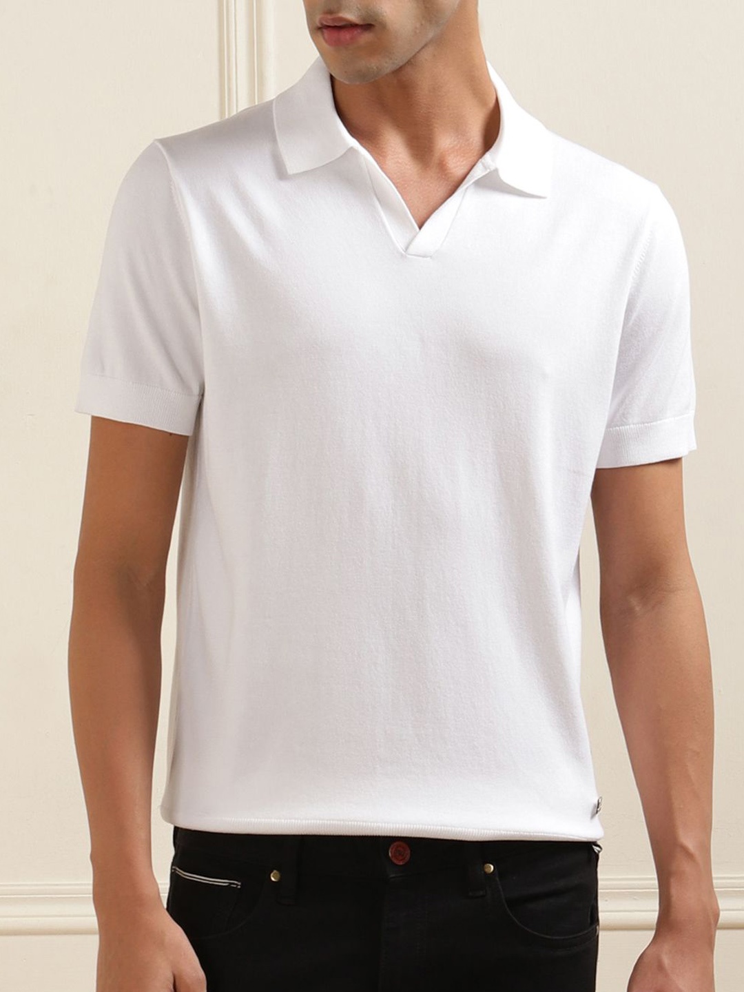 

Karl Lagerfeld Men Polo Collar Pockets T-shirt, White