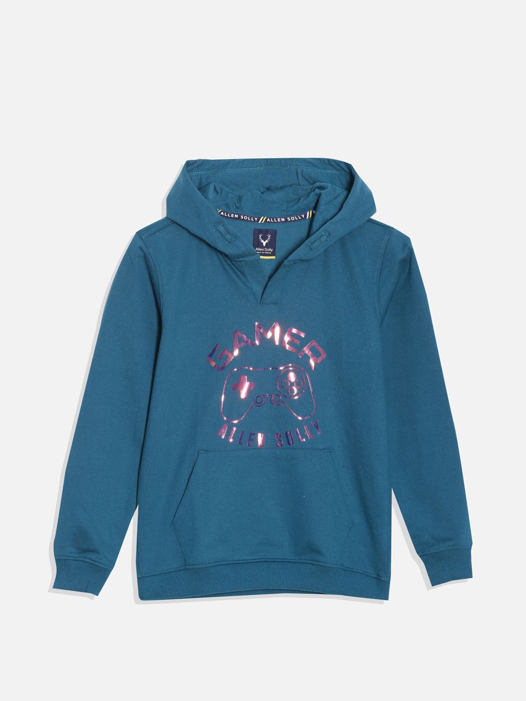 

Allen Solly Junior Boys Printed Hooded Sweatshirt, Blue