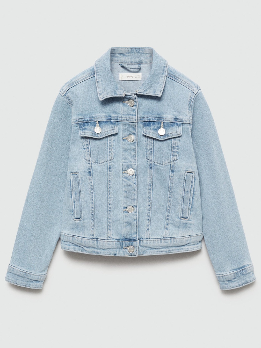 

Mango Kids Girls Pure Cotton Denim Jacket, Blue