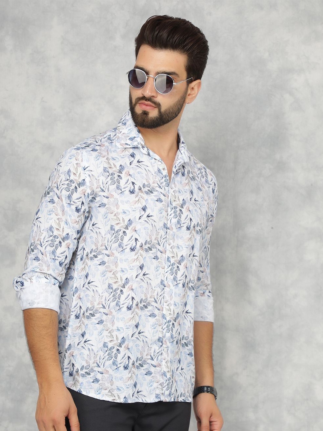 

Crimsoune Club Men Classic Slim Fit Opaque Printed Casual Shirt, Multi