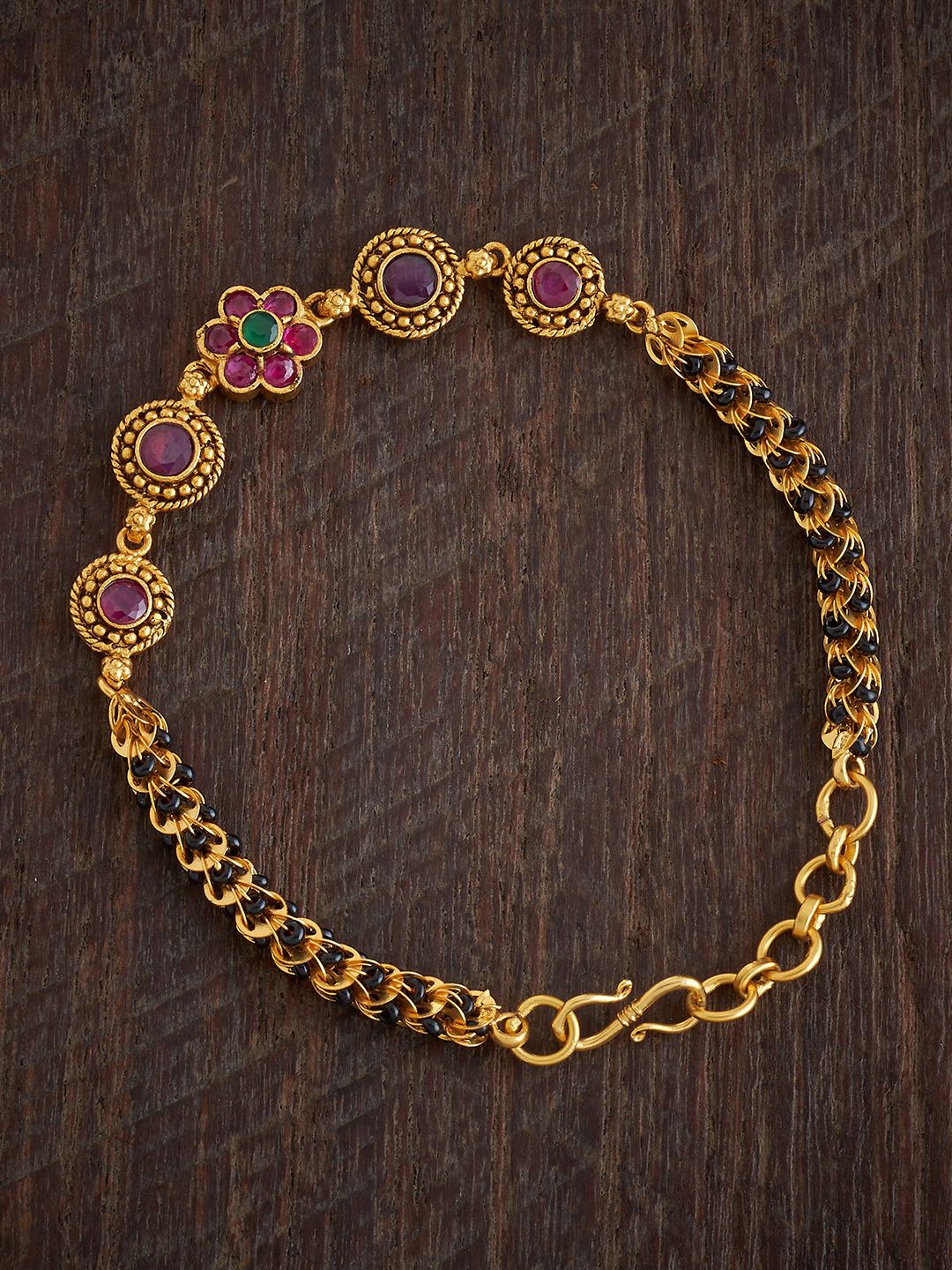 

Kushal's Fashion Jewellery Gold-Plated Antique Armlet Bracelet