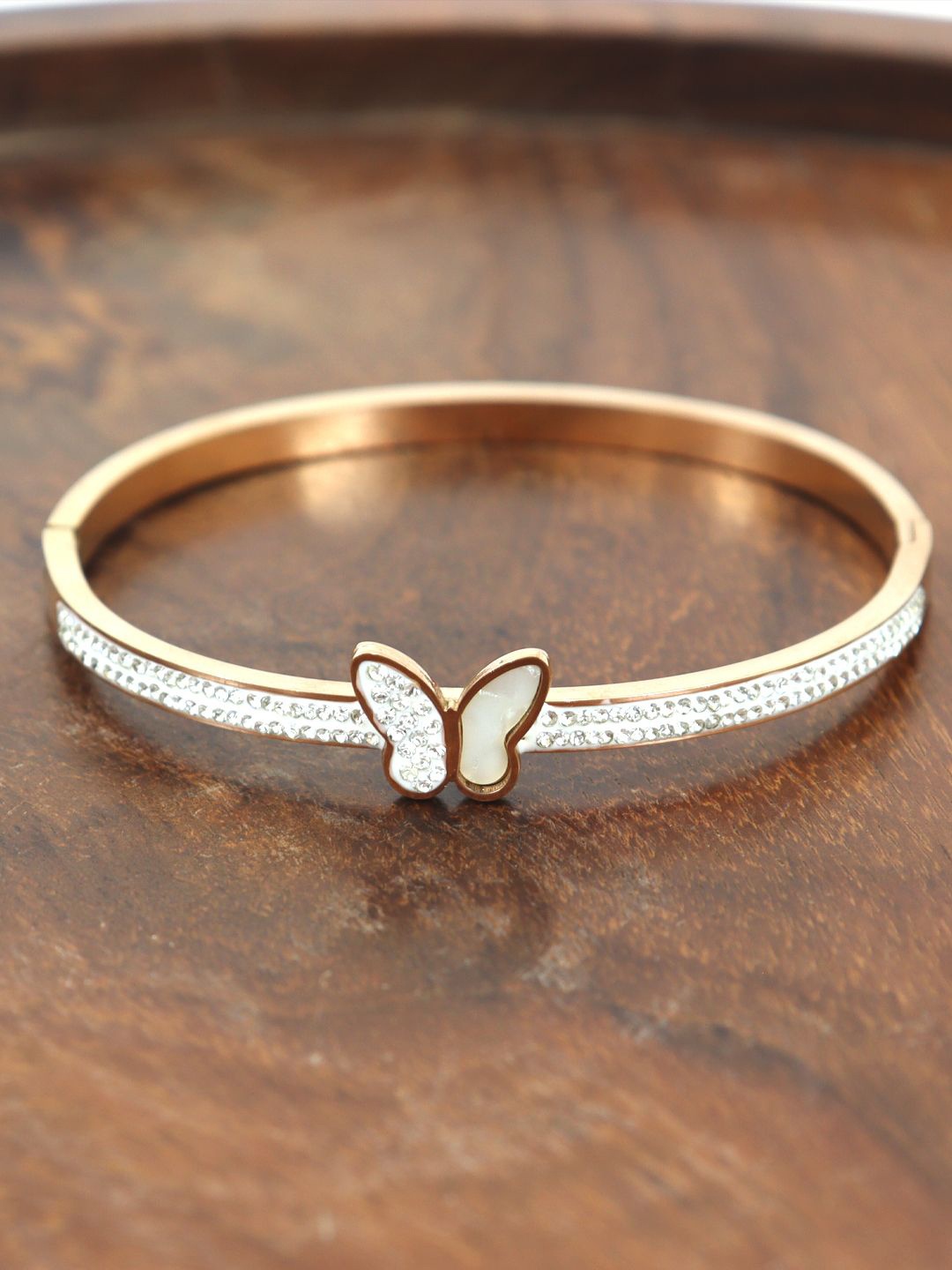 

Krelin Women Antique Rose Gold-Plated Bangle-Style Bracelet