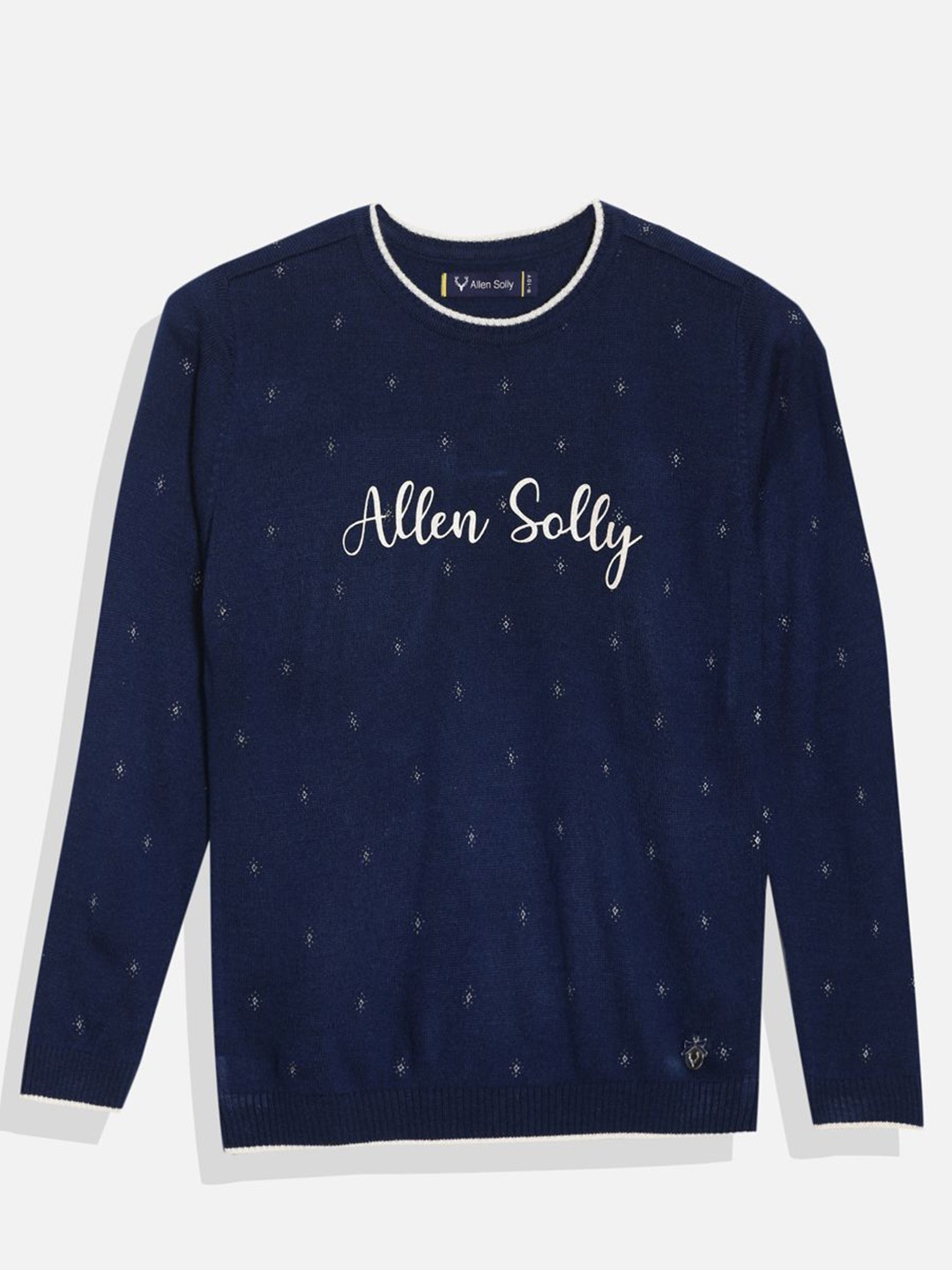 

Allen Solly Junior Girls Embroidered Pullover with Embroidered Detail, Navy blue