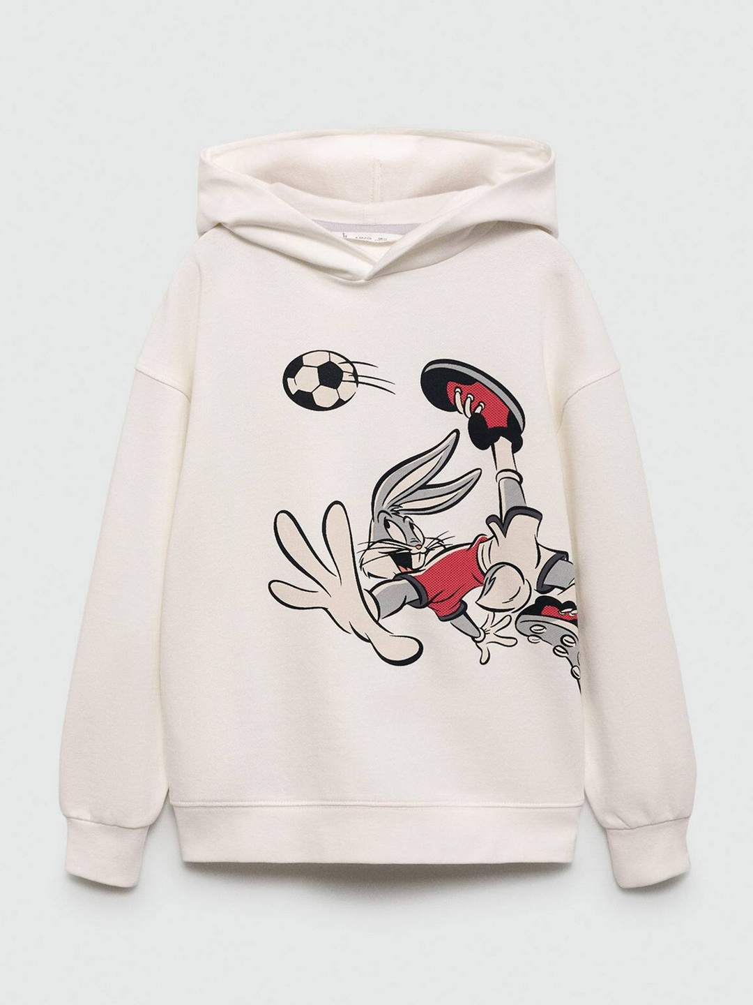 

Mango Kids Boys Cotton Bugs Bunny Printed Hooded Sweatshirt, Pink