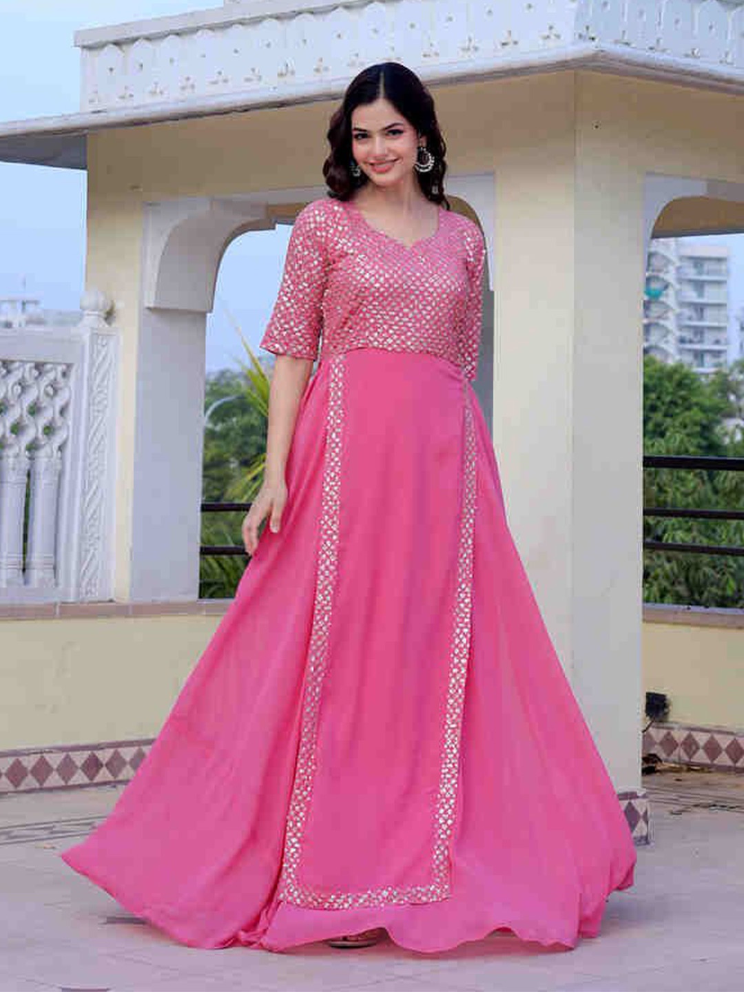 

KALINI Georgette Maxi Dress, Pink