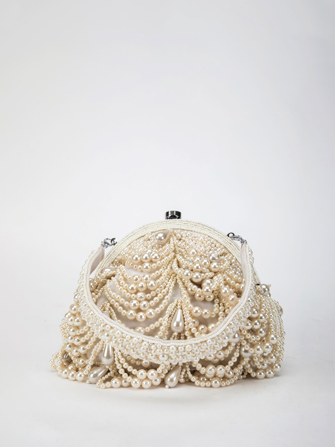 

EENA Embellished Purse Clutch, White