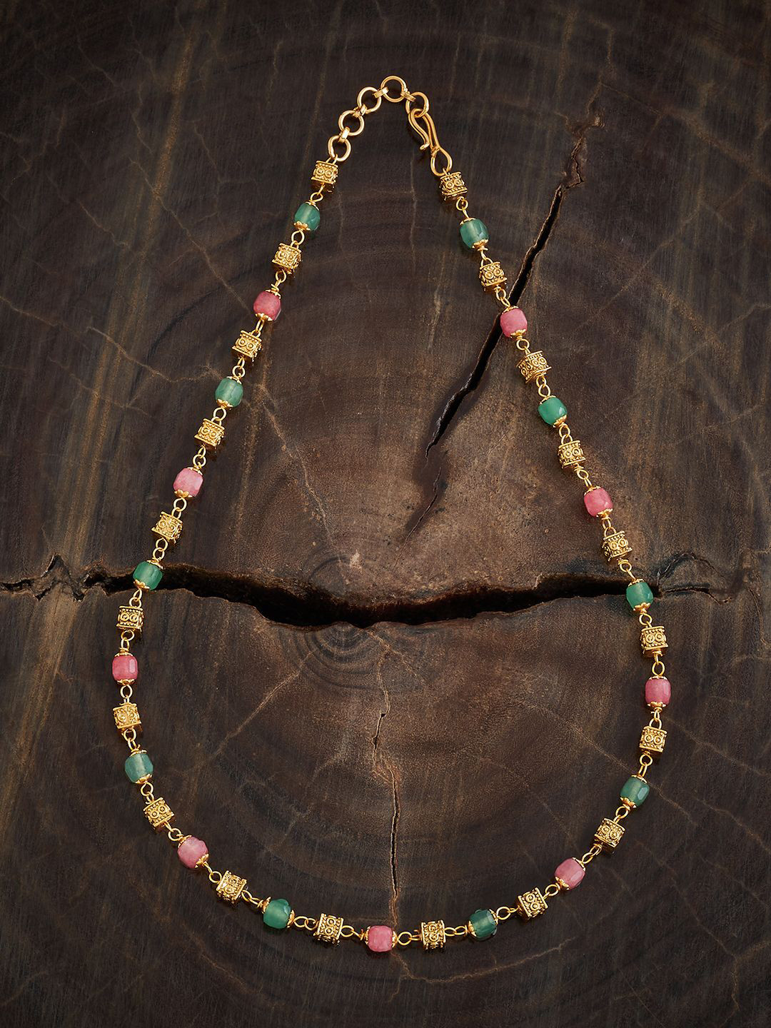 

Kushal's Fashion Jewellery Gold-Plated Antique Necklace