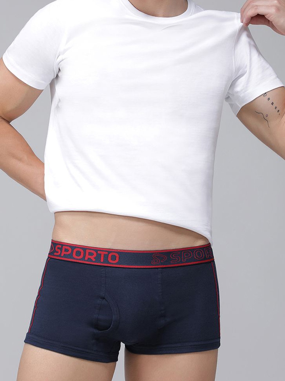

SPORTO Men Cotton Trunk SP-TR-M1022-NVY-XL-1PC, Navy blue