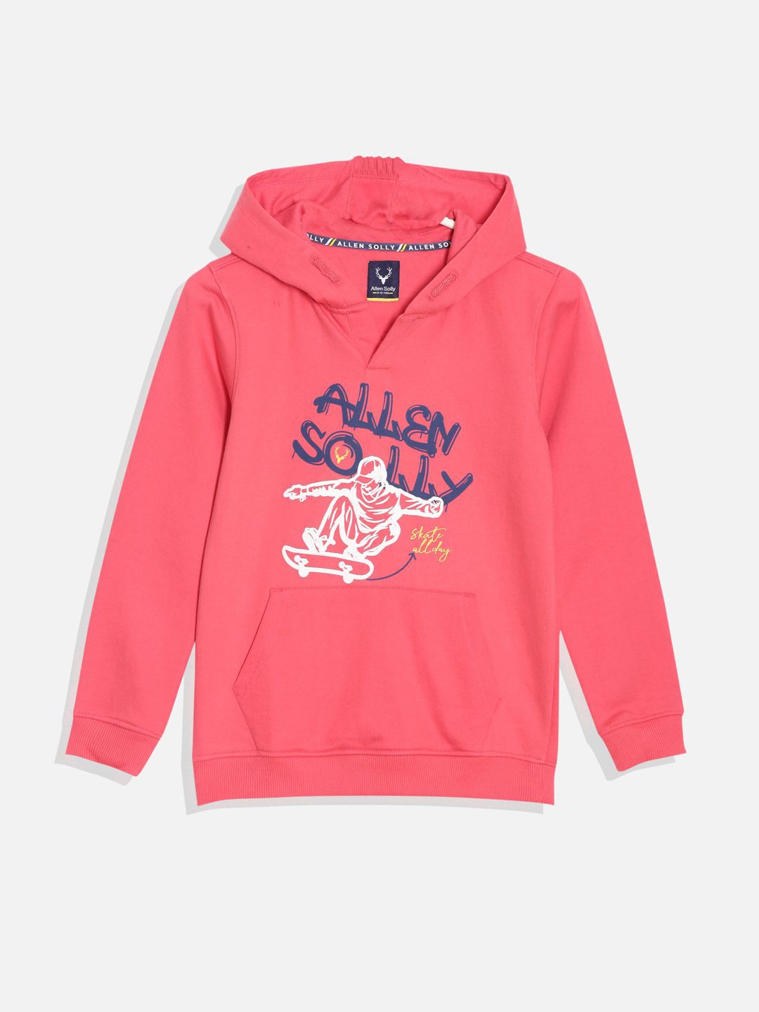 

Allen Solly Junior Boys Printed Hooded Sweatshirt, Pink