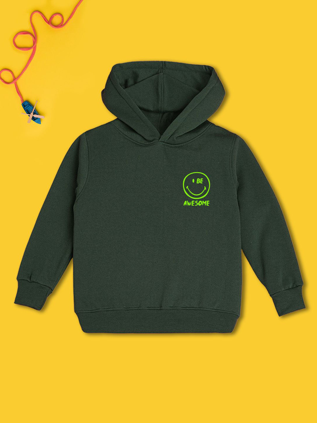 

NUSYL Boys Hooded Sweatshirt, Green