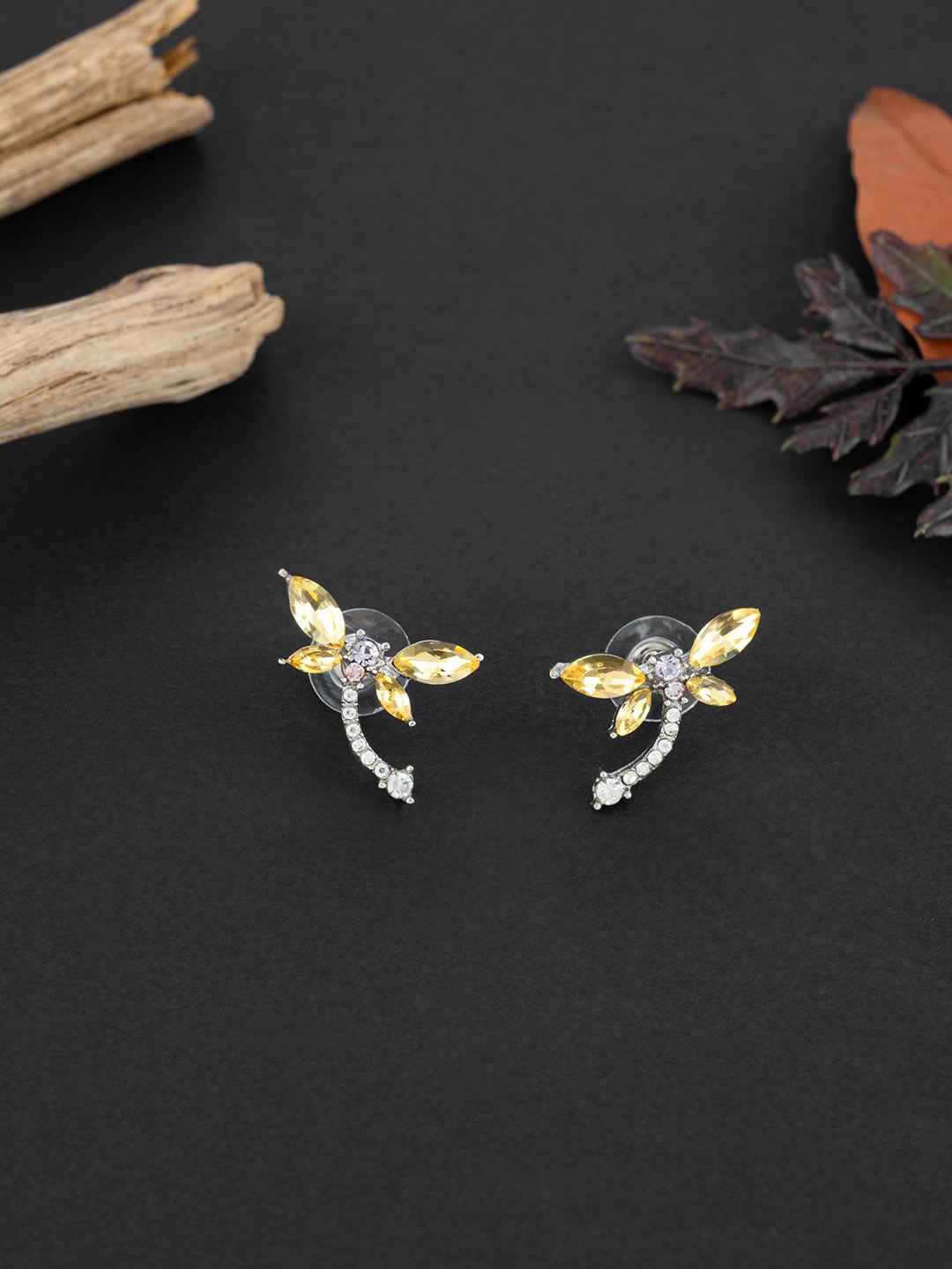 

E2O Contemporary Studs Earrings, Yellow