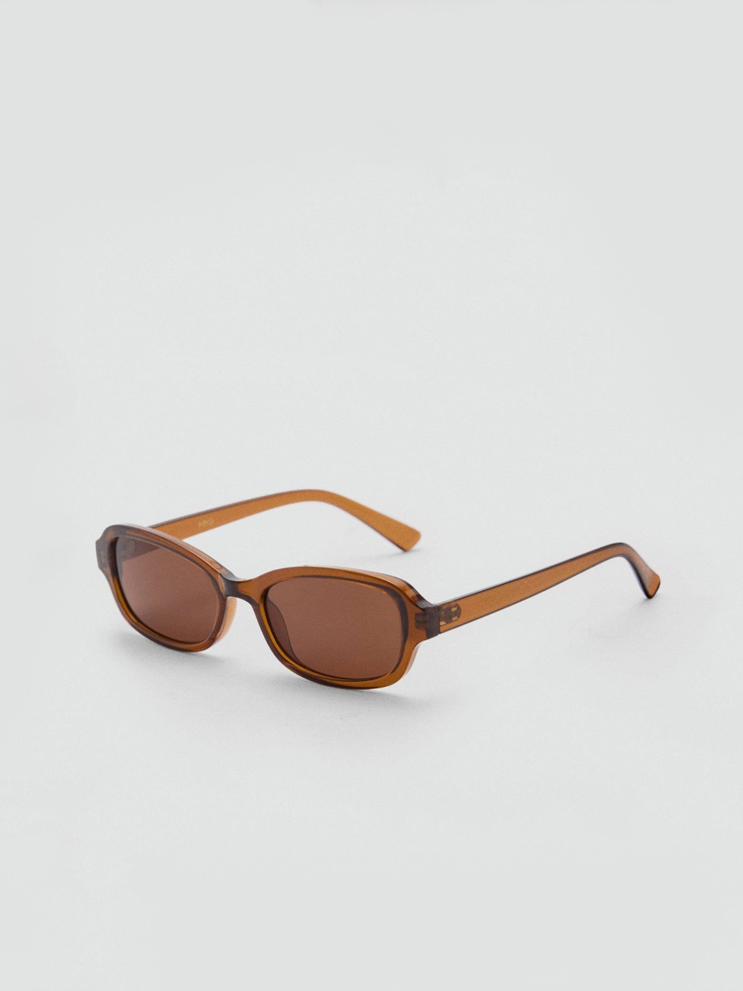 

MANGO Women Rectangle Sunglasses with UV Protected Lens 77012542, Brown