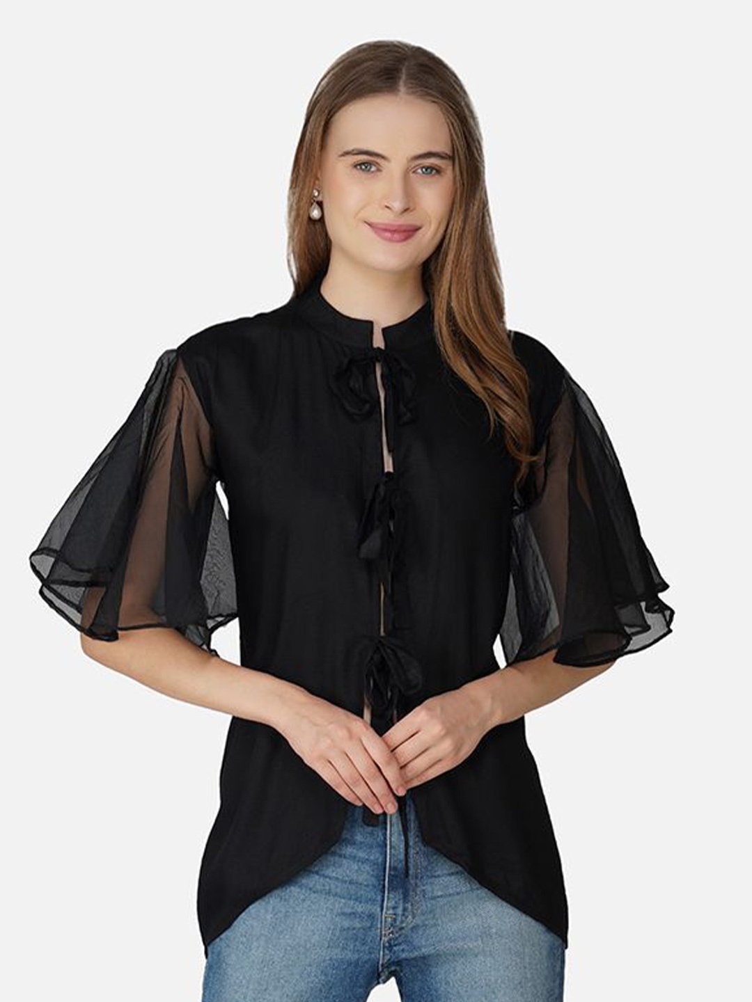 

BCZ Style Women Opaque Casual Shirt, Black