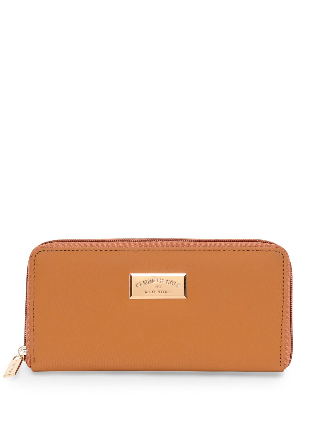 

Kenneth Cole Women PU Zip Around Wallet, Brown