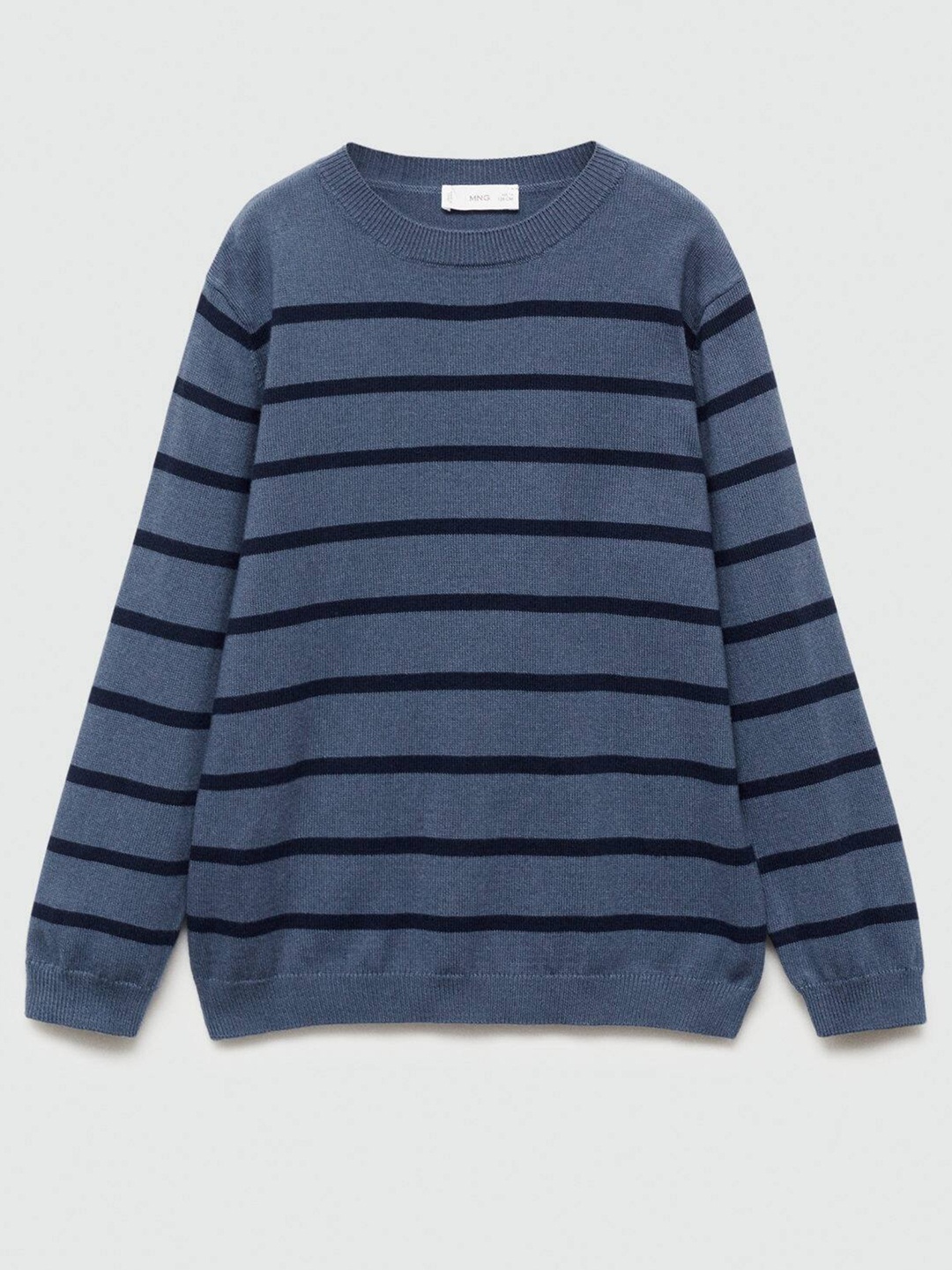 

Mango Kids Boys Striped Pullover, Blue