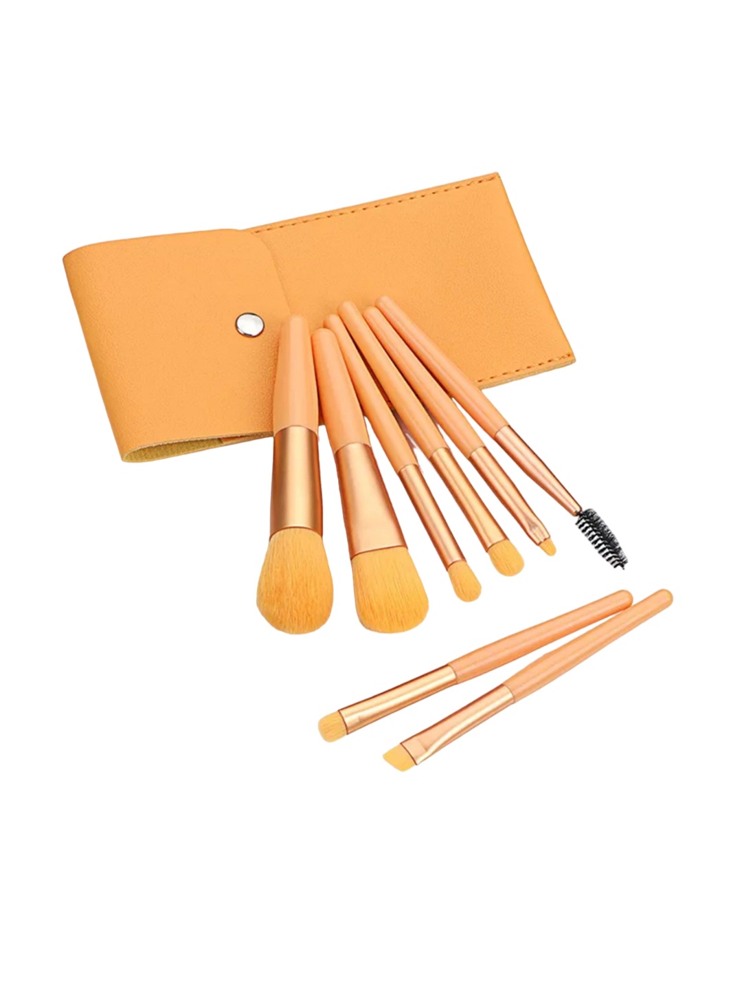 

FAVON Pack of 8 Professional Makeup Brushes with Pouch, Mustard