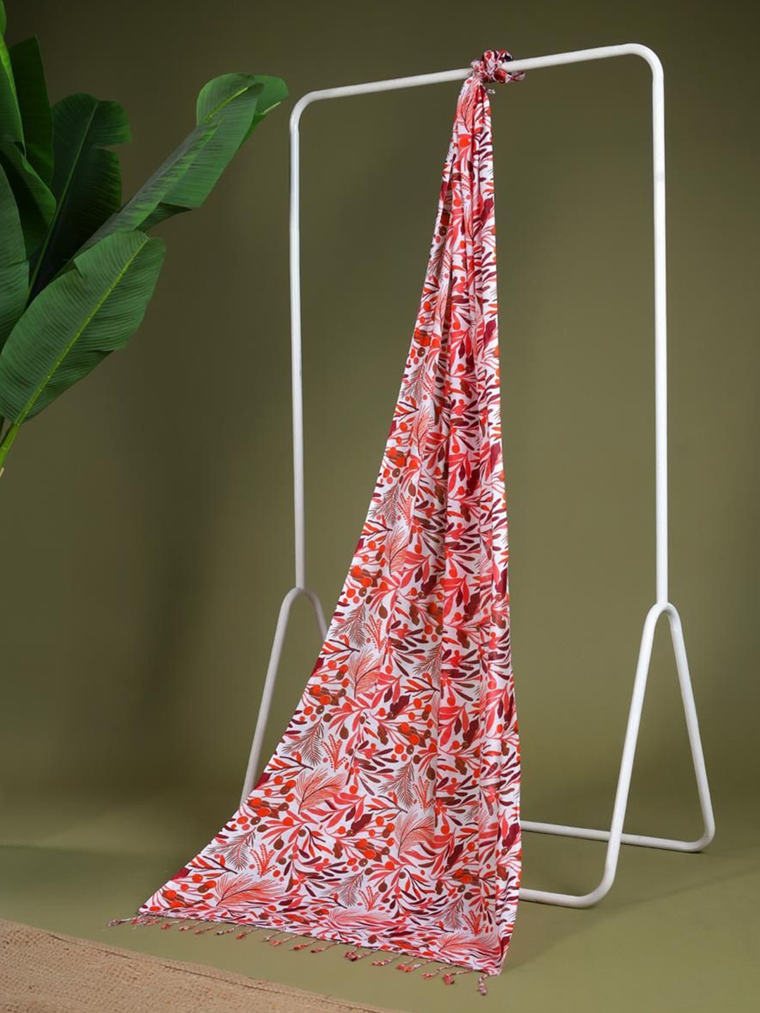 

J Style Women Printed Scarf, Red