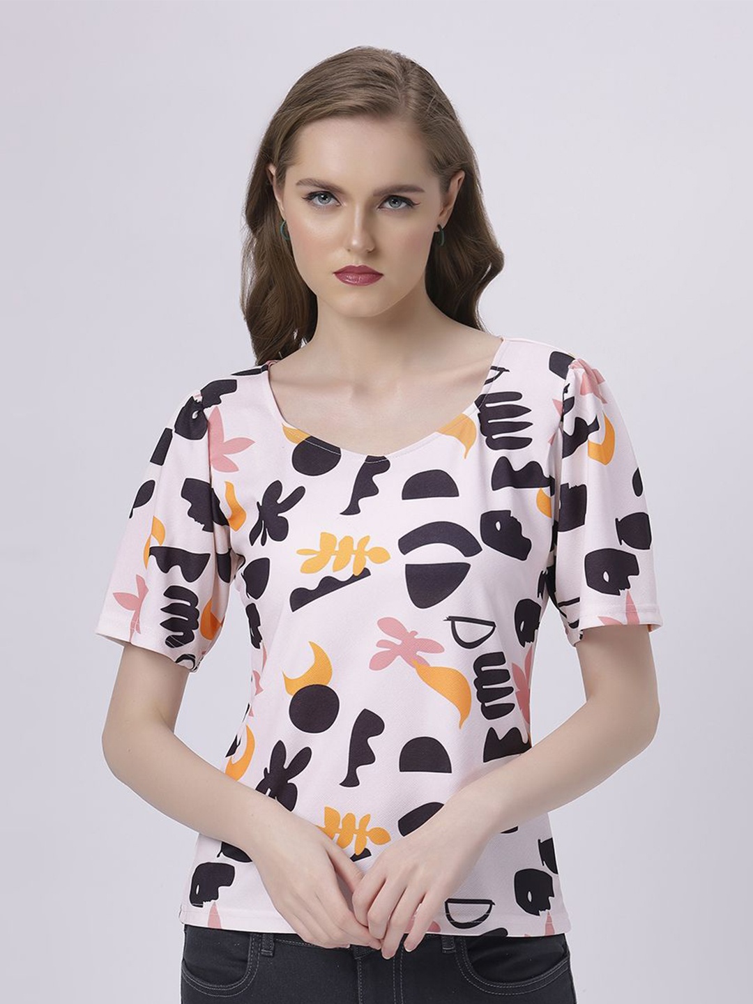 

BABA YAGA Print Top, Pink