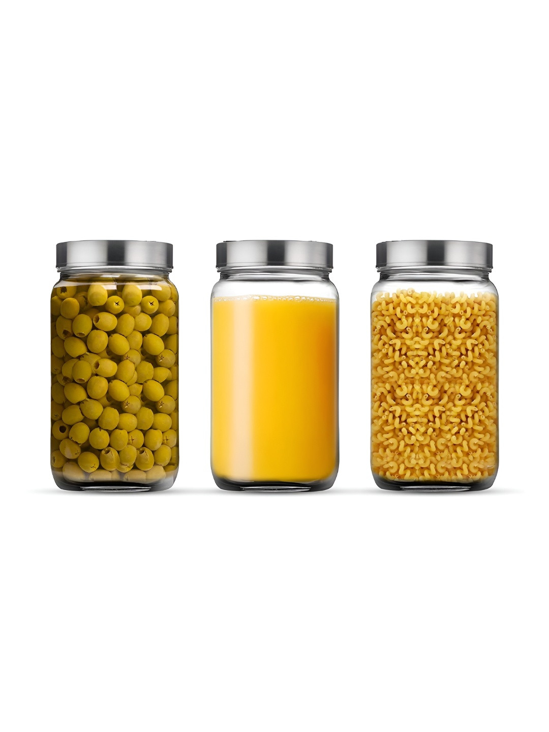 

CROCO JAR Transparent 3 Pieces Storage Glass Container 1.8 L