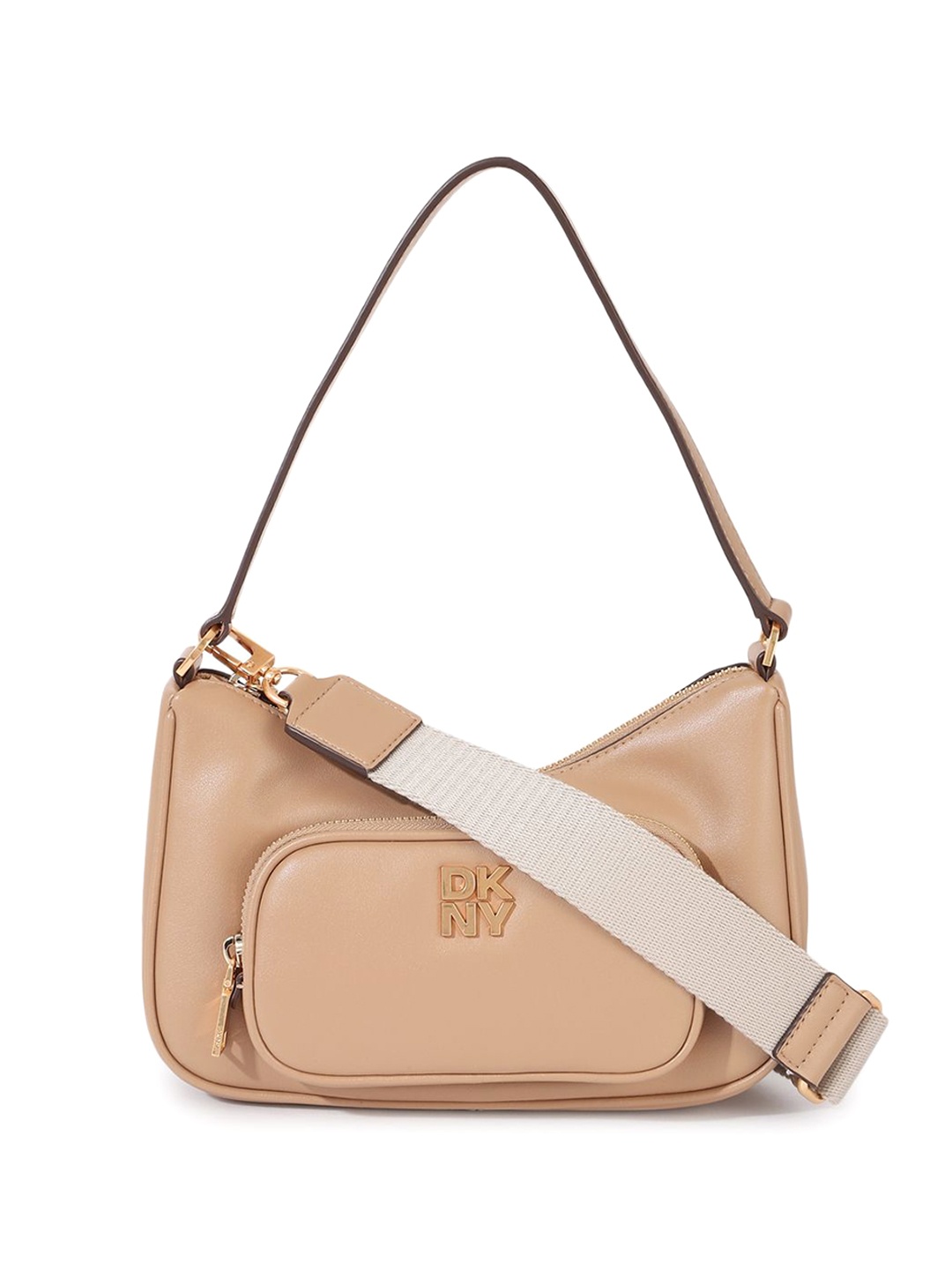 

DKNY PU Structured Sling Bag with Fringed, Brown