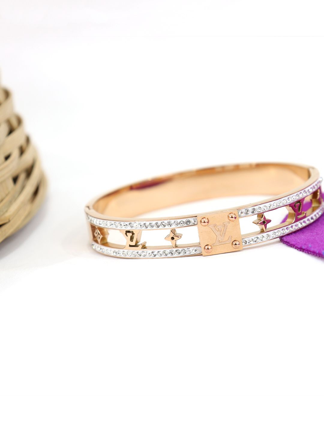 

Krelin Women Antique Rose Gold-Plated Bangle-Style Bracelet