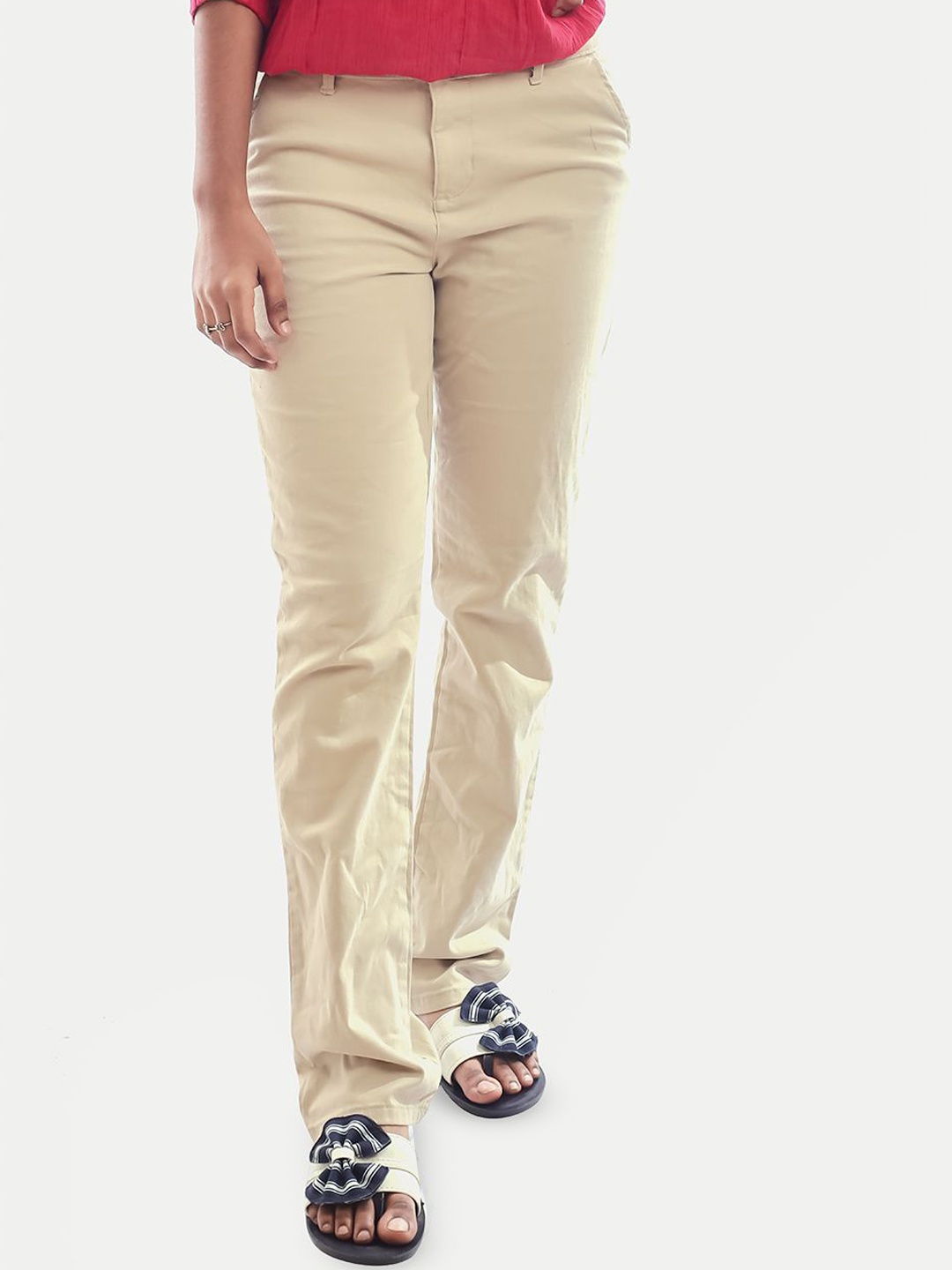 

BAESD Solid Girls Original Trousers, Beige