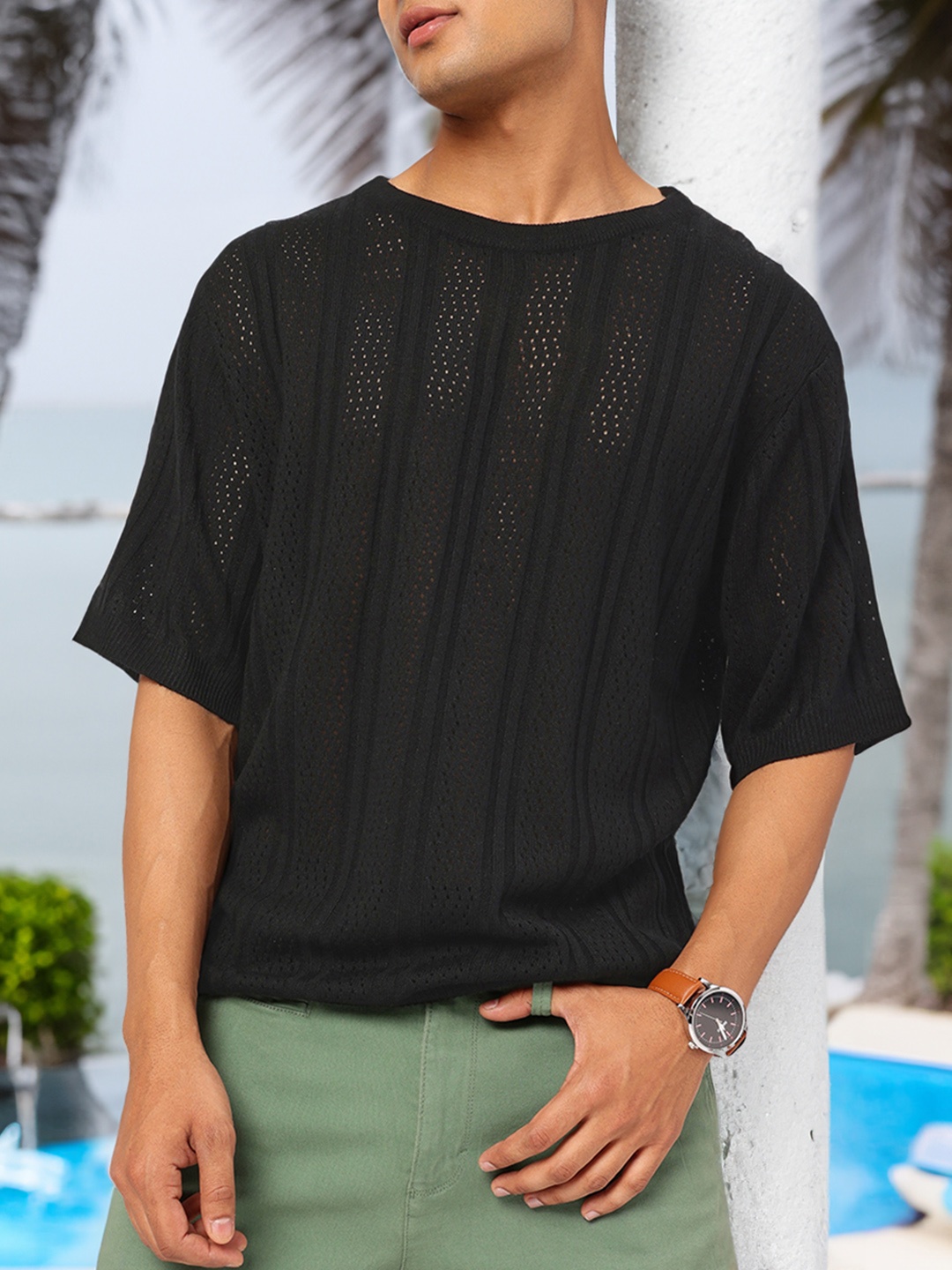 

Kook N Keech Knit Wit Chic Oversized T-shirt, Black