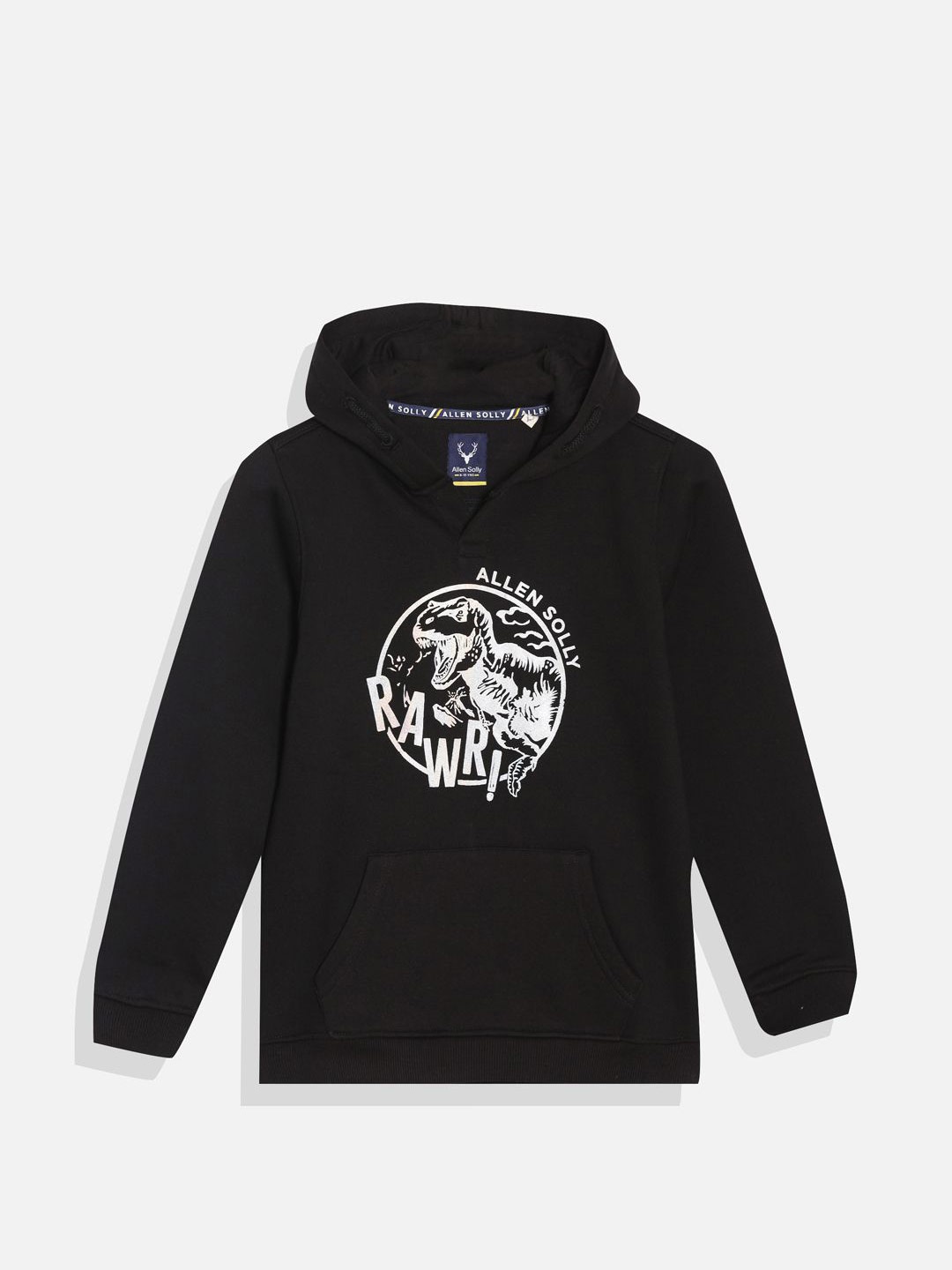 

Allen Solly Junior Boys Printed Hooded Sweatshirt, Black