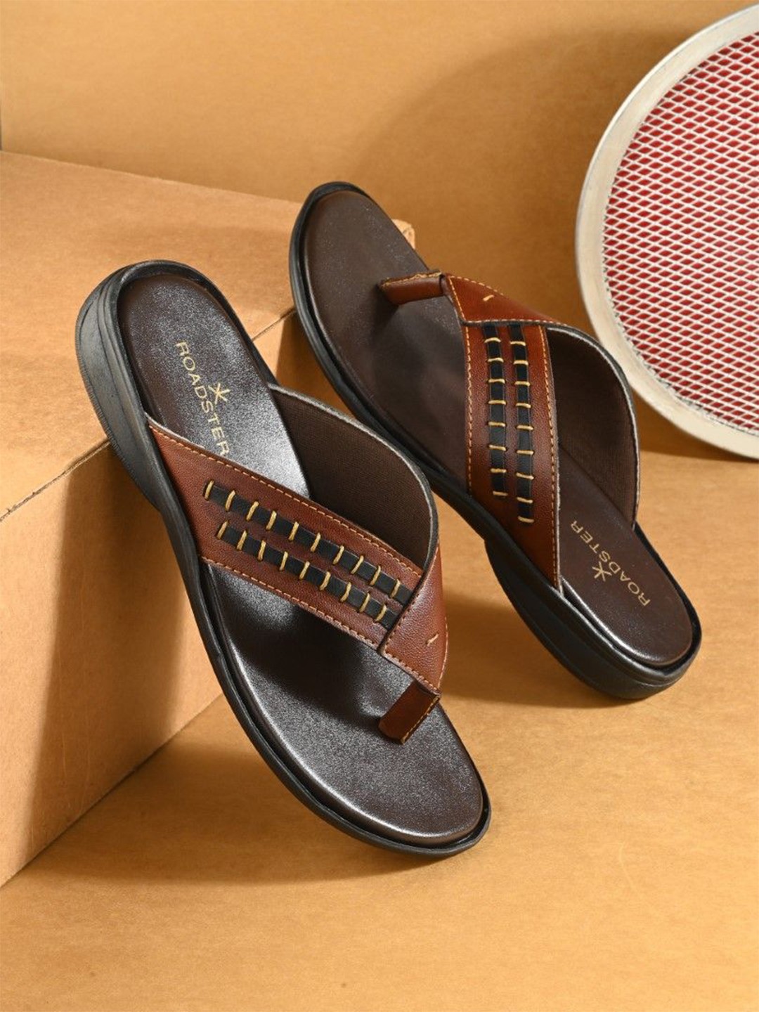 

The Roadster Lifestyle Co Men Comfortable Sandals, Brown