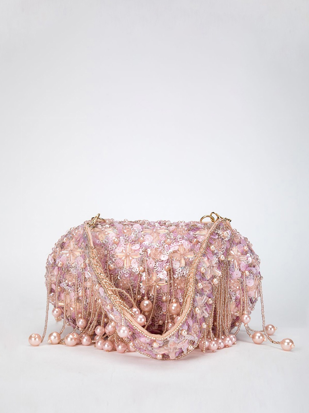 

EENA Embellished Box Clutch, Pink