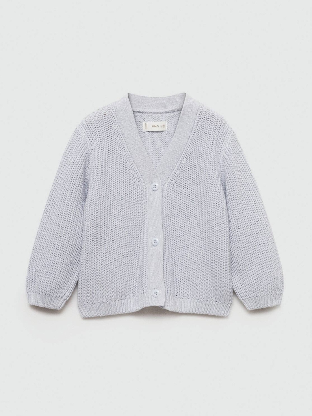 

Mango Kids Girls Pure Cotton Knitted Cardigan, Grey