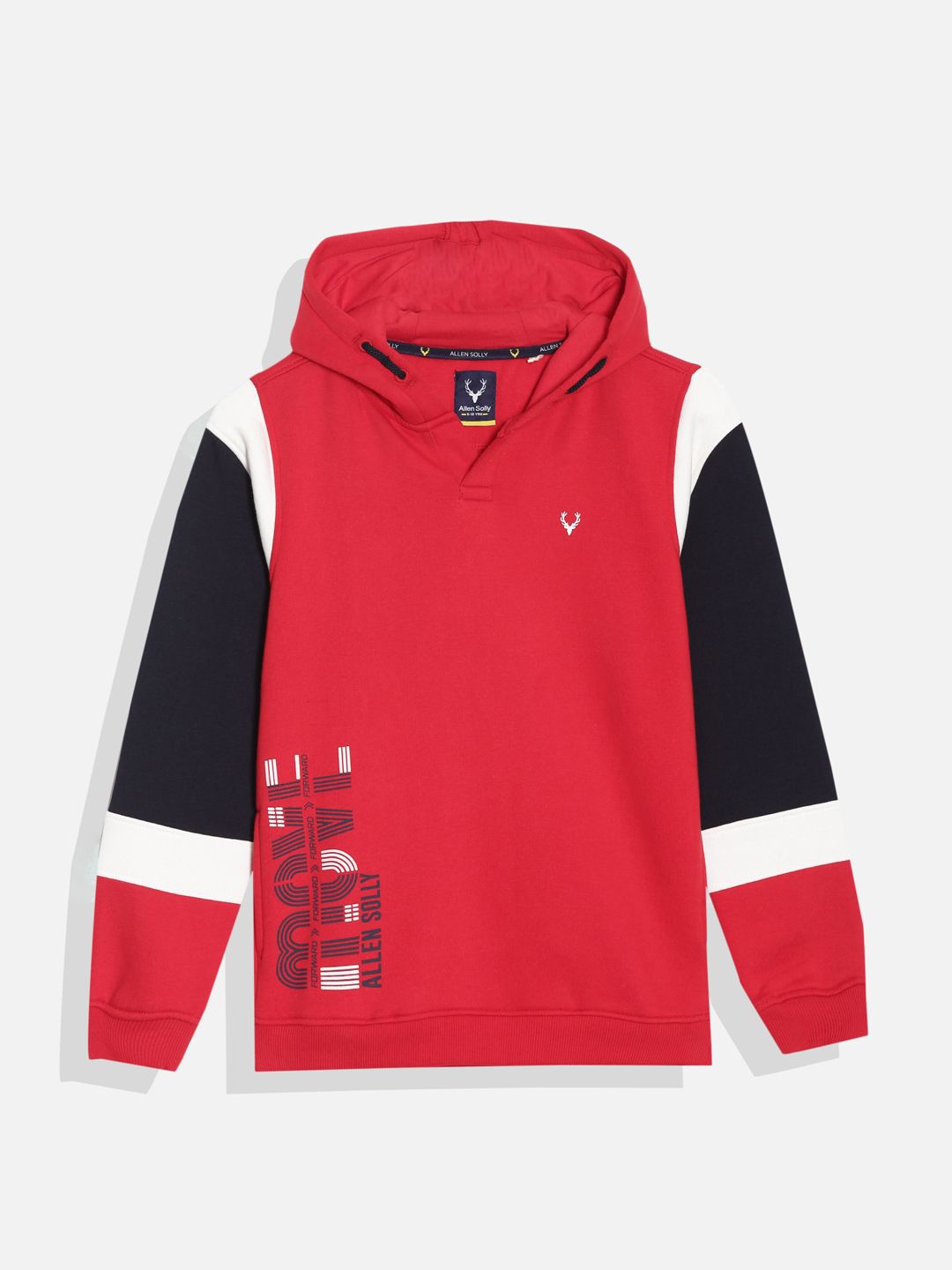 

Allen Solly Junior Boys Printed Hooded Sweatshirt, Red
