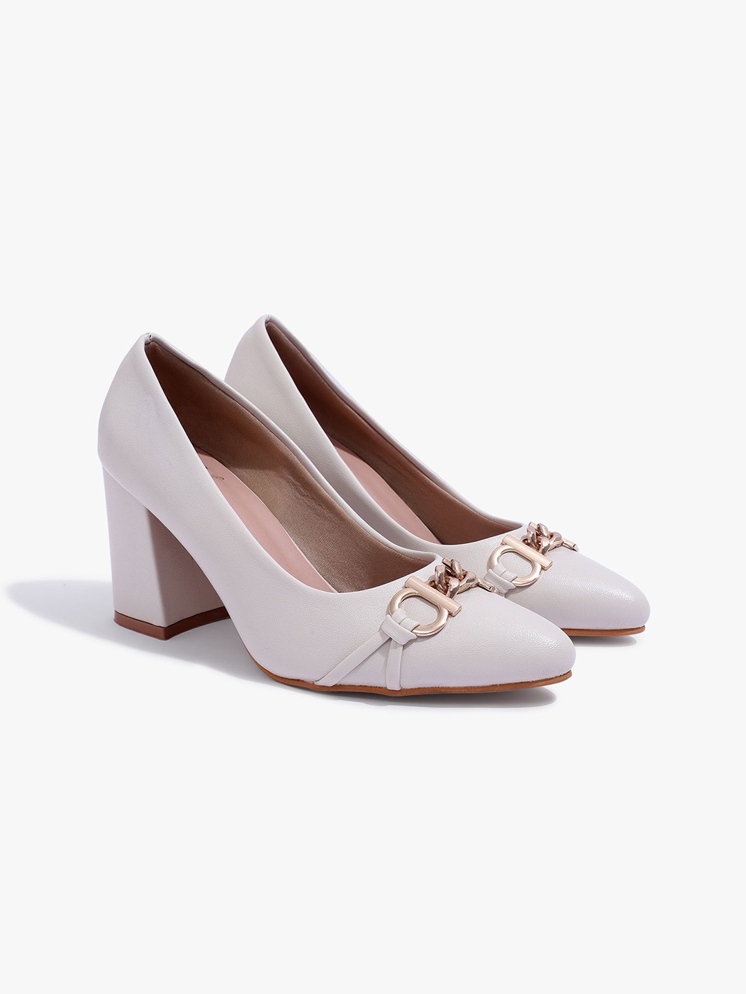 

Carlton London Block Heeled Pumps, Off white