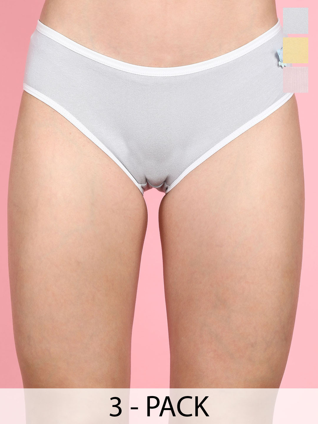 

wincly fashion Pack Of 3 High-Rise Hipster Briefs- RABBIT/EAR/EMOJI/PO3/XL, Yellow
