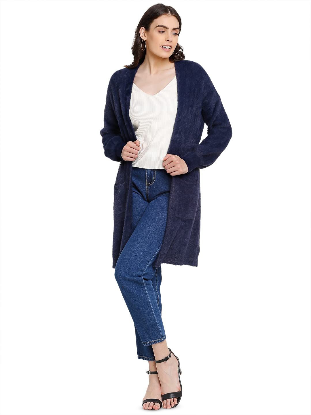 

Global Republic Women Longline Shrug, Navy blue