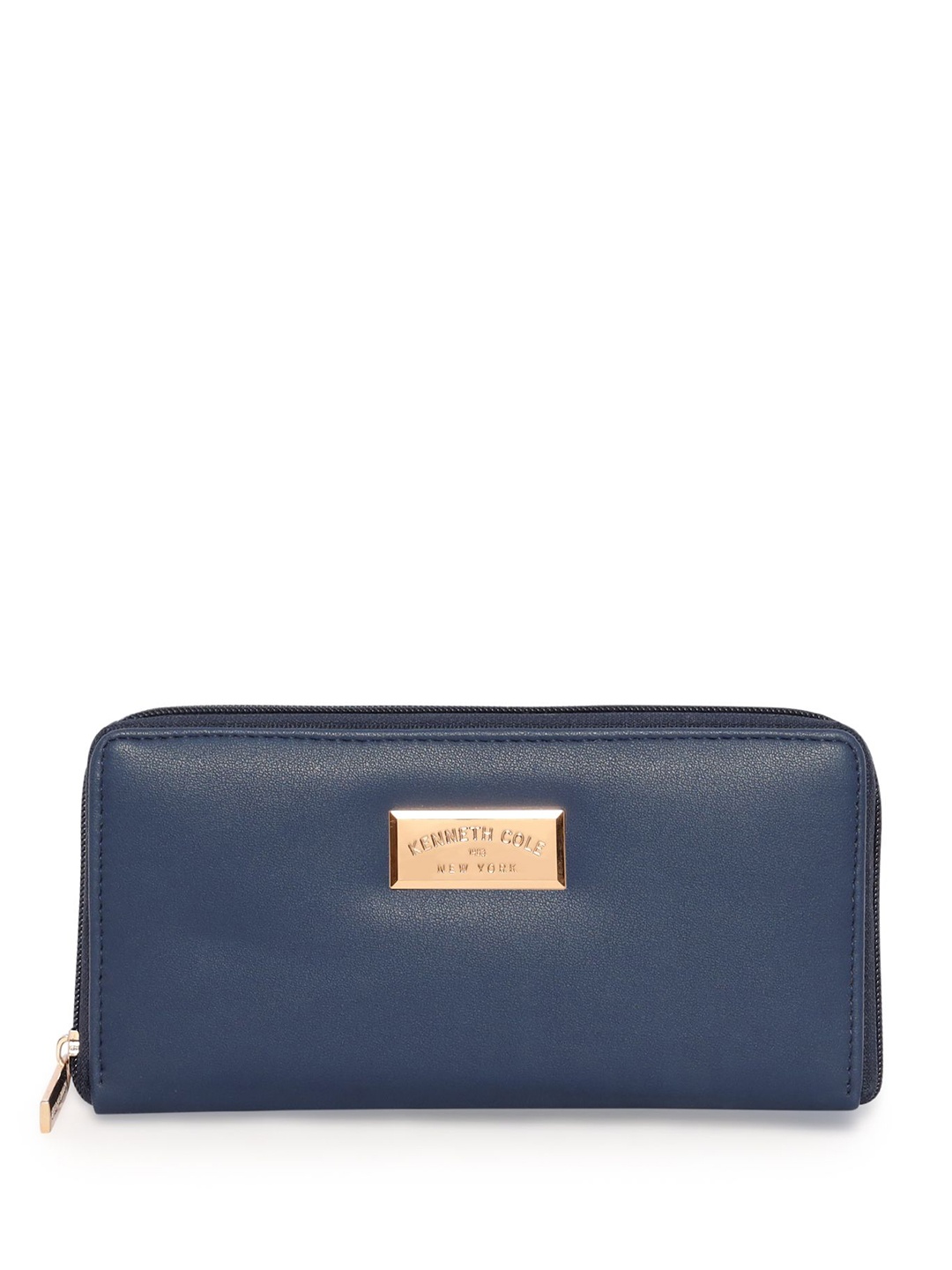 

Kenneth Cole Women PU Zip Around Wallet, Navy blue